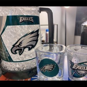 NFL Eagles 38oz Freezer Monster Mug & shotglasses